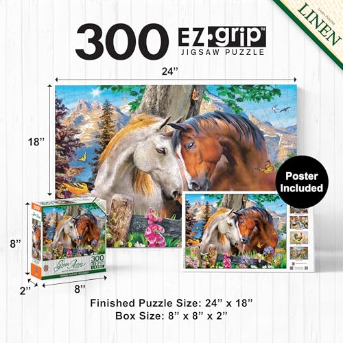Rompecabezas MasterPieces de 300 piezas, piezas grandes fáciles de agarrar, tema Granja Meadow Mountain, ideal para adultos, mayores, familia y niños, acabado mate, 45,7 x 61 cm miniatura 2