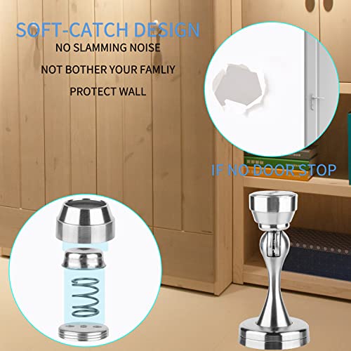 Magnetic Door Stop,Magnetic Door Stop With Strong Suction, Screws For Stronger Wall Hanging, Screws Are Included, Keep The Door Open, And Better Protect The Wall（1 Pack） #TOP3