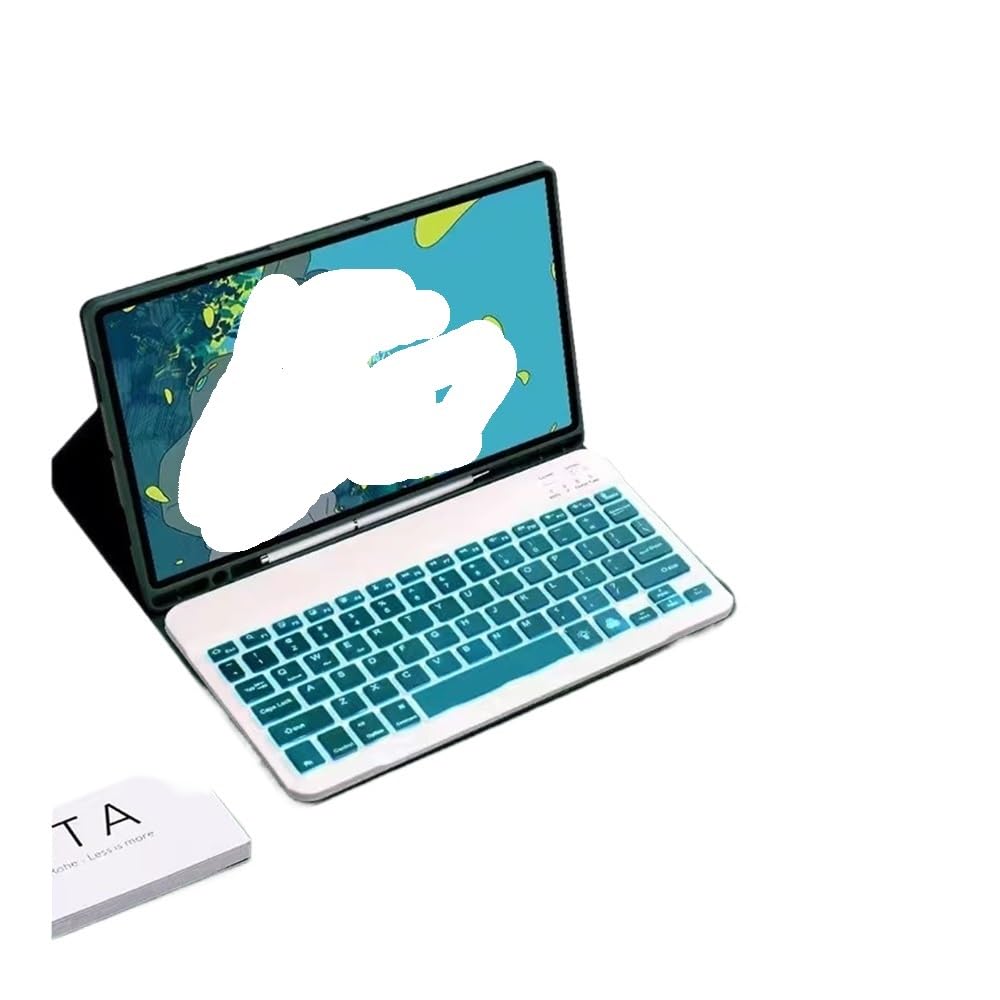 Funda con teclado para iPad Pro 11 YSJX retroiluminado verde oscuro 7