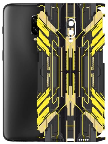 Image of AtOdds - Full Body Back Screen Guard Protector Film - Lamination Wrap Skin Sticker Compatible with ONEPLUS 6T | Scratchproof Matte Finish (Cyber Yellow)