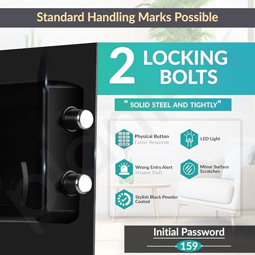 Image of Plantex 23 Litre Electronic Safe Locker for Home /Factory-Sealed /Securely Tested Locker /Assured by Plantex /Tijori Locker Box - (APS-E1902E, Black)