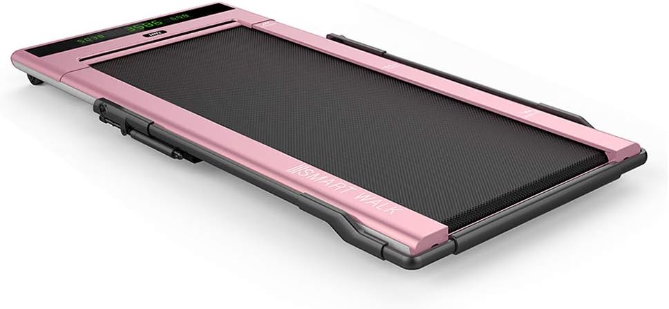 IPO Treadmill Smart Walk Slim Tread Folding Treadmill Intelligent Speed Control Compact Treadmill Under Desk (Pink)