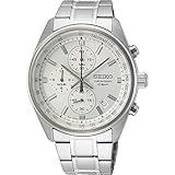 reloj seiko cronografo alarma Acero inoxidable Seiko Reloj analógico para Hombre. de Cuarzo con Correa en Acero Inoxidable SSB375P1