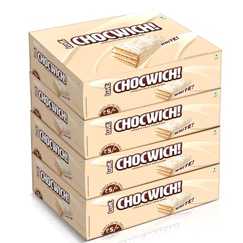Image of LuvIt. Chocwich White Crispy Wafer Chocolates | Crunchy & Delicious | Bars (4 x 400 g)