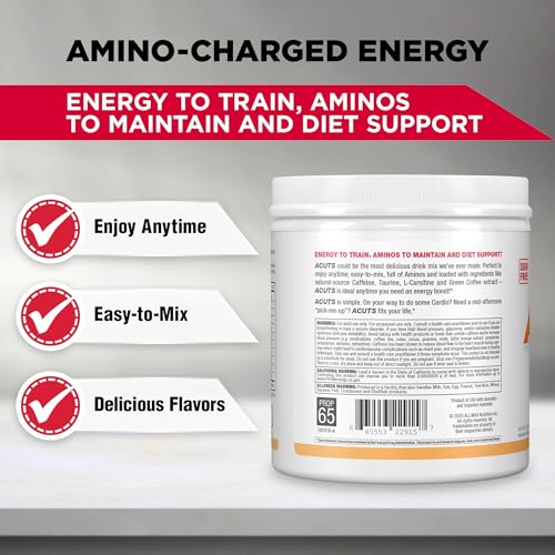 Image of ALLMAX ACUTS Amino Energy Powder, 30 Servings, Peach Mango