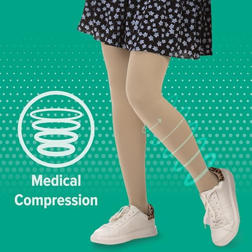 Image of Juzo Soft 2002, Pantyhose 30-40 mmHg, Closed Toe Compression Hose for Men & Women, Regular