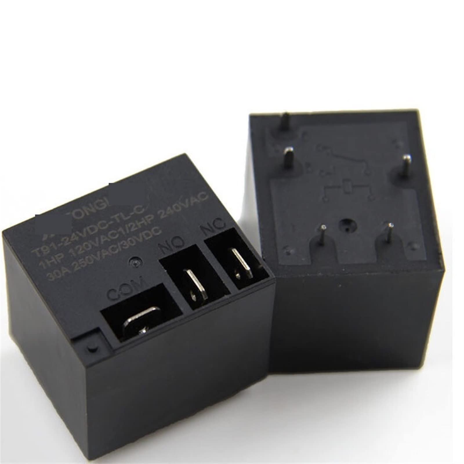 QEFHSVVZE 10Pcs Relay JQX-30F JQX-30F-5VDC JQX-30F-12VDC JQX-30F-24VDC JQX 30F T90 5PIN 30A 4PIN