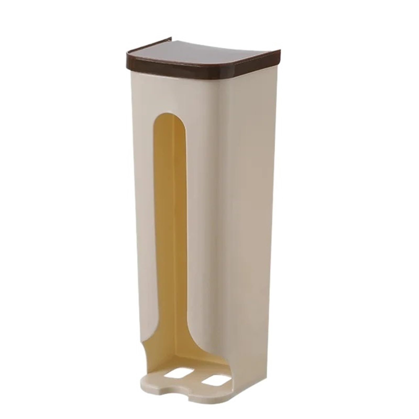 Dispensador De Bolsas De Basura 2 uds Caja de Almacenamiento for Montar en Pared plásticos for Bolsas de Basura de Cocina Caja de Almacenamiento de Bolsas de Basura for Dormitorio(Khaki)