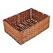 Cabilock Handmade Wiklinowy Kosze Magazynowe Kosze Poly Rattan Półka Kosze Dekoracyjne Strona Główna Bazy Desktop Akcesoria Organizator Do Łazienki Kuchnia Sypialnia Szafy Light Brown