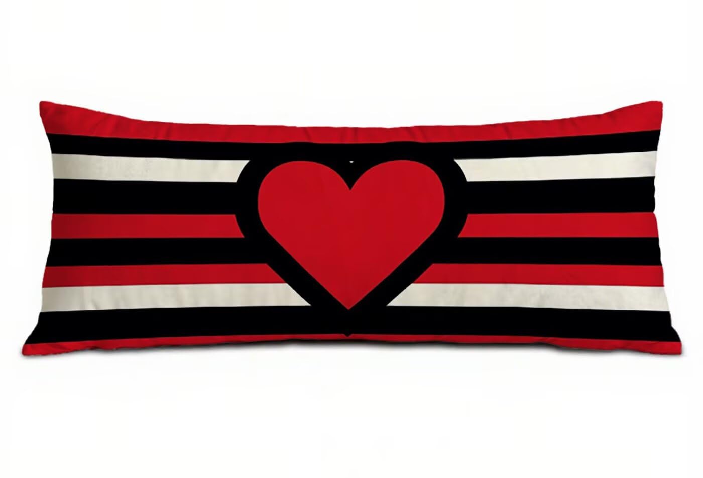 Banda Federe Cuscini Divano 60 x 180 cm, Cuscini per Divano in Velluto Cotone Morbida e Traspirante, Amore Copricuscino Letto con Cerniera Invisibile Federe Cuscino per Arredamento Casa Letto B-5297