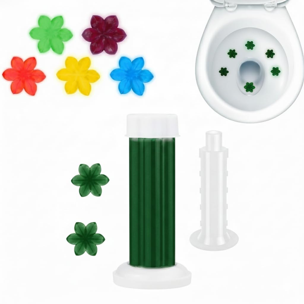 Toilet Freshener and Cleaner Flower Gel – Bathroom Cleaner Stamp Removes Bad Odor, Long-Lasting Freshness (Multi-Scent) (2)