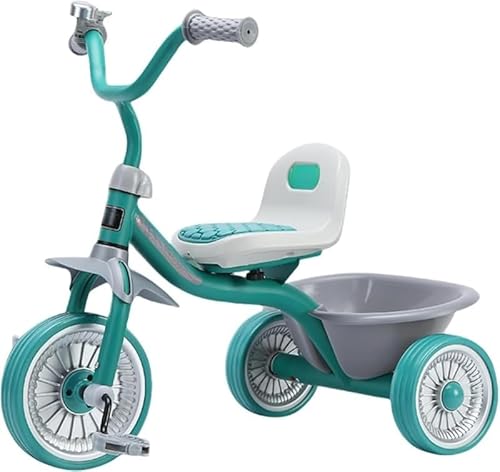 KryZaro1〜6 歳男女兼用シンプル三輪車|転倒防止バケツ付き 乗用・乗り物おもちゃ 幼児自転車