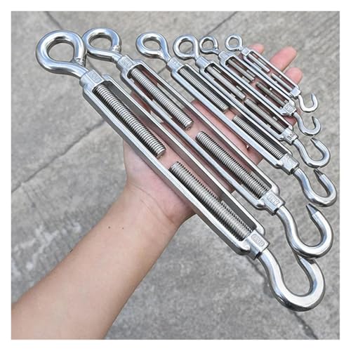 Turnbuckle Hook Juego de 5 Piezas de Tensionadores de Cable y Cuerda de Acero Inoxidable M4 M5 M6 M8 miniatura 3