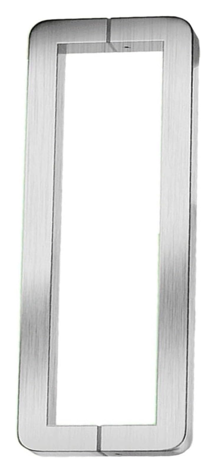 LQZAXSRDR Sliding Barn Door Handle, Stainless Steel Sliding, Square Glass Door Handles, Black, Silver, Push Pull, Multiple Sizes(Silver,Pitch-1225mm)