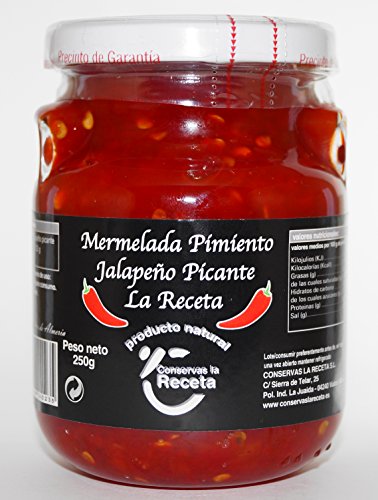 Mermelada de Pimiento Jalapeño Picante - Paquete de 10 x 250 gr - Total: 2500 gr