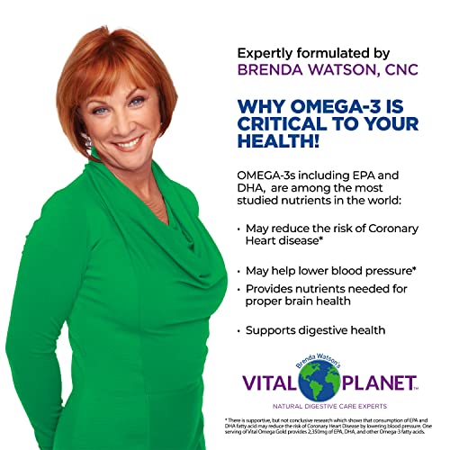 Vital Planet - Vital Omega Ultra Potent Wild Caught Norwegian Fish Oil With 2350Mg Of High Potency Omega 3 Fatty Acid Supplements Epa And Dha To Support Brain And Heart Health 60 Softgels #TOP5