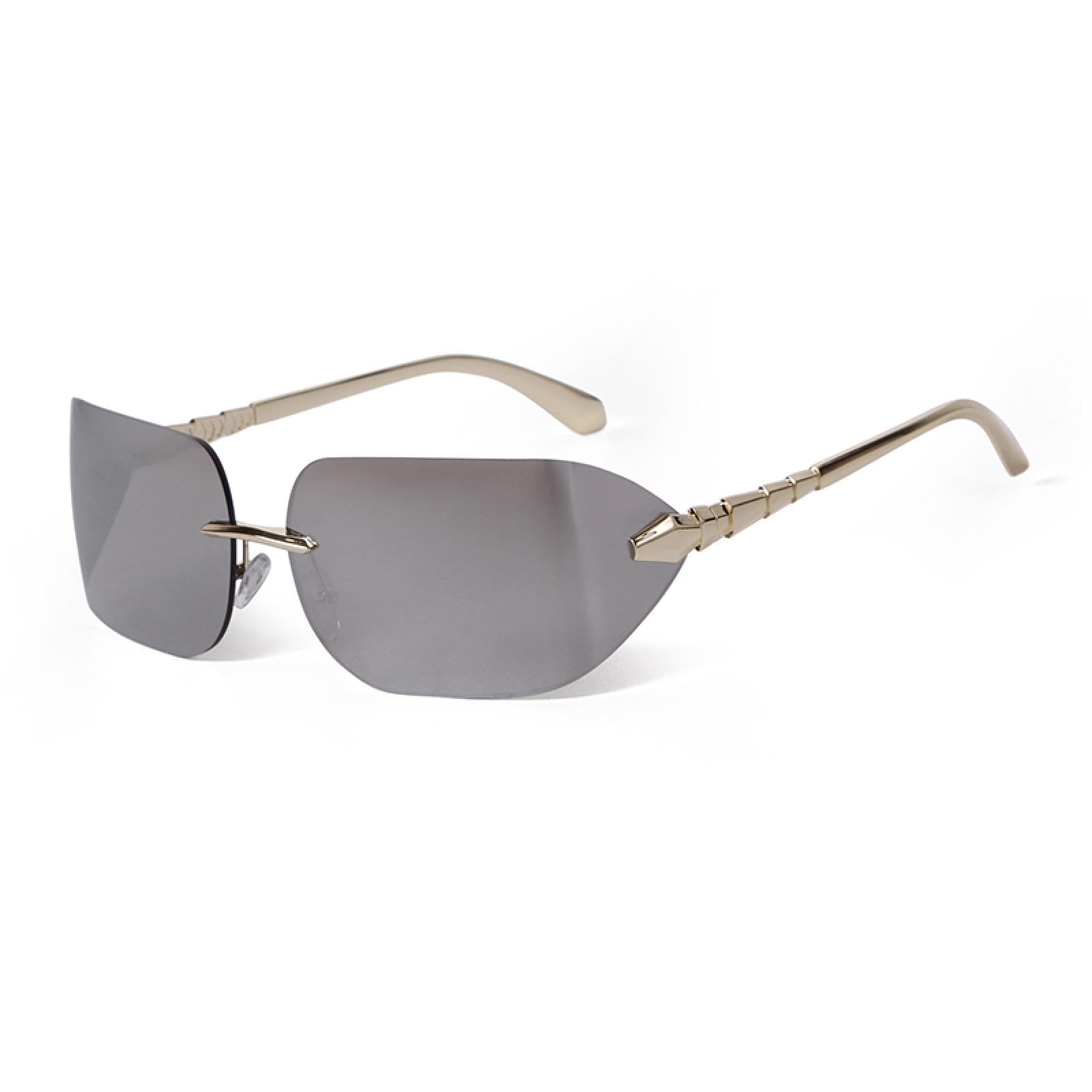 Duże okulary przeciwsłoneczne bez oprawek Unisex Kobiety Mężczyźni Srebrne Uv400 Modne okulary przeciwsłoneczne Gogle Shades