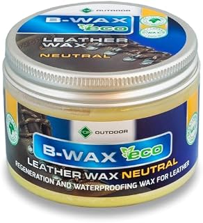B-Wax Eco - Cera regeneradora e hidroaislante para cuero, cera de abeja, cera de lanolina, cera de carnauba, color neutro