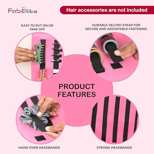 Image of FAB ELLITE Hair Bows Holder Wall Hanging | Large Capacity Soft Felt Organizer for Baby Hairbands & Clips | Girls' Hair Accessories Storage Rack | Decorative Kids Room Display (Pack of 1, Hair Bow)