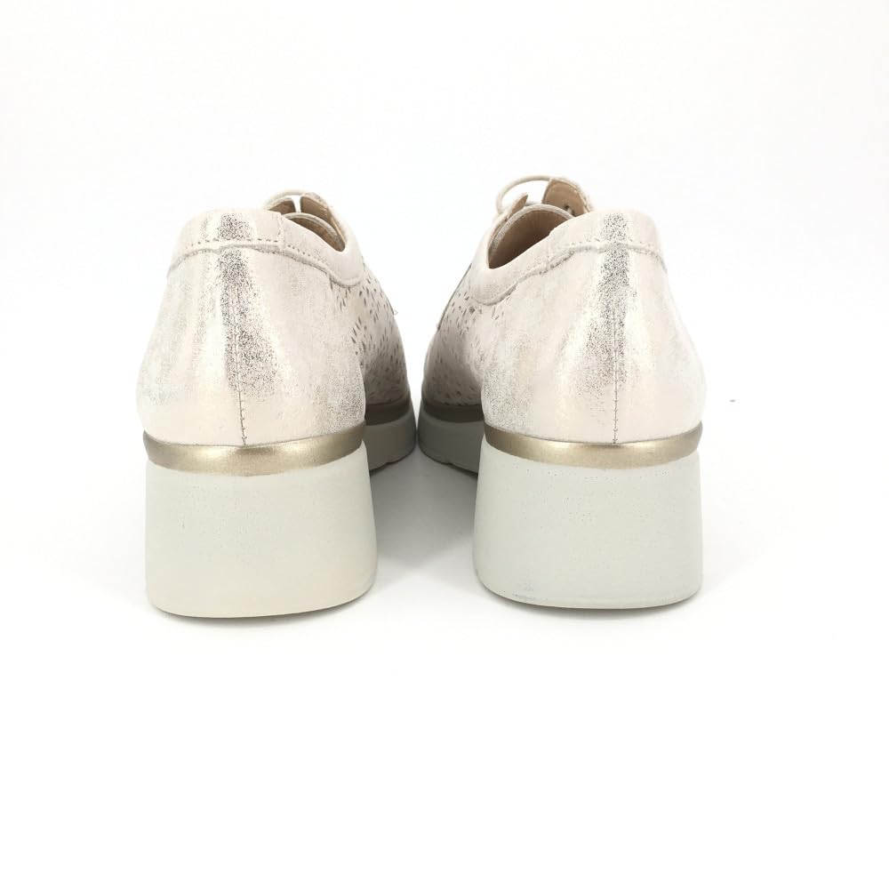 PITILLOS - Zapato Deportivo Casual,Sneakers de Cordones,cuña y Plataforma,Piel,mocasín,Calado,Rejilla, para: Mujer
