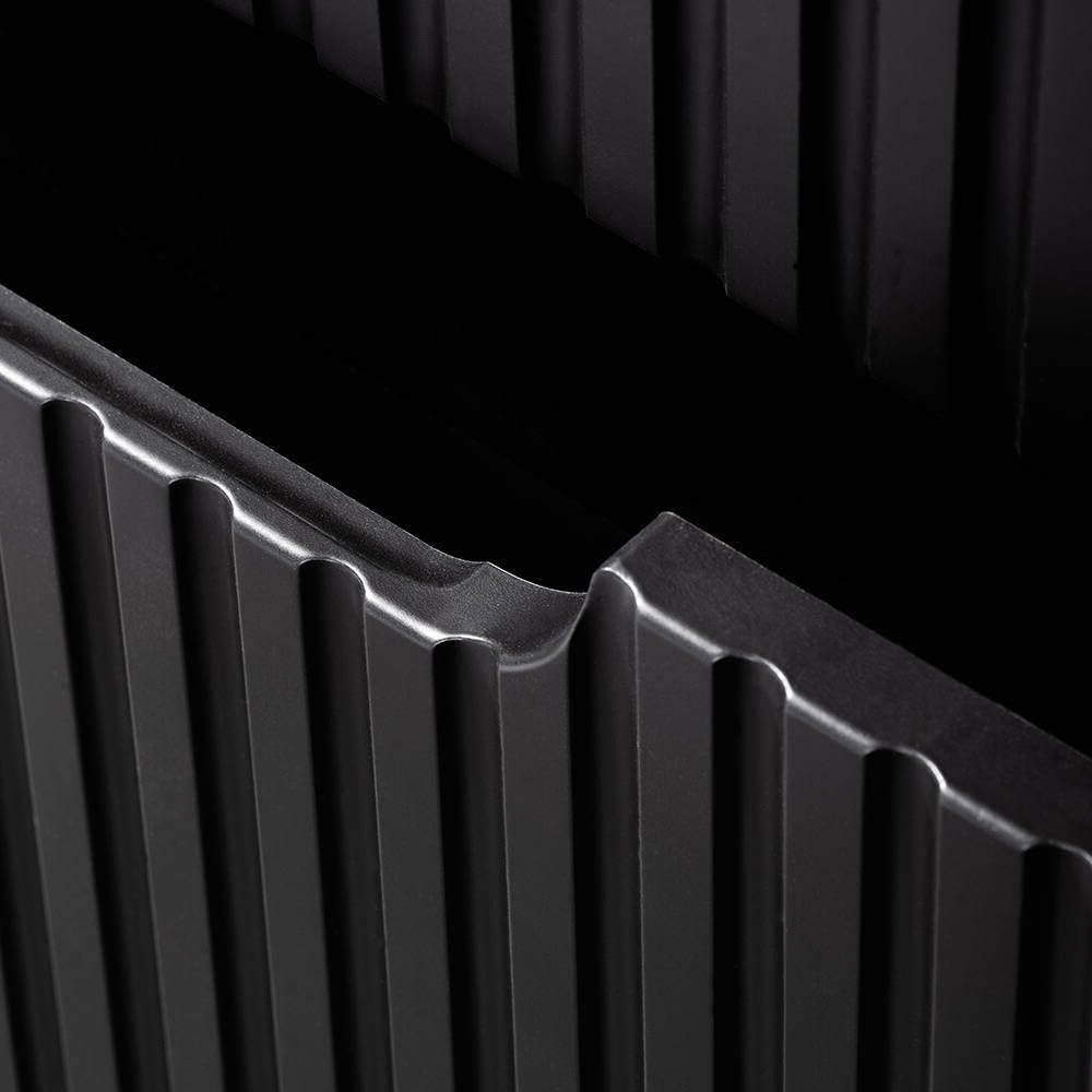 [en.casa] Mobile Sottolavabo NEWPORT da Parete con 2 Cassetti e 2 Armadietti con Ripiano Sottolavandino per Bagno con Frontali Decorativi 120 x 60 x 40 cm - Nero/Effetto Rovere