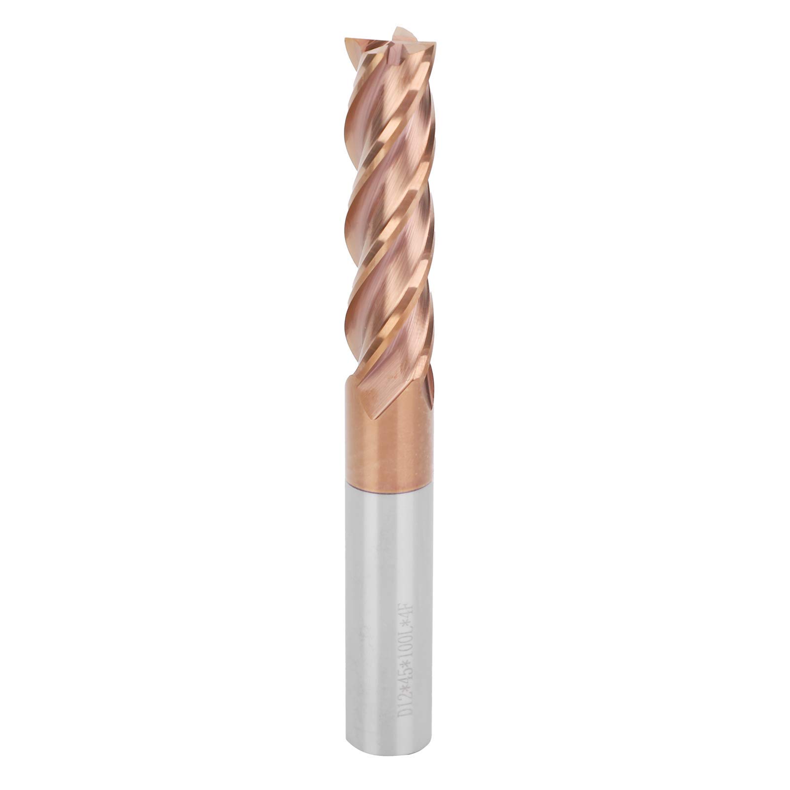 D12X45X100LX4F Acero de Tungsteno 4 flautas FLUTE FINAL, fresa para máquina de fresado CNC, corte de aluminio, corte fino, servicio largo