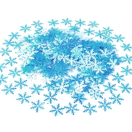 Lot de 1200 décorations de gâteau à neige, nappe flocon de neige, fournitures de décoration, décorations de fête, confettis de flocons de neige, décoration de mariage, accessoires de flocon de neige