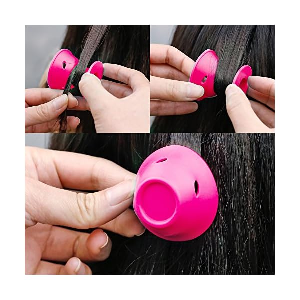 40-Pcs-Pink-Magic-Hair-Rollers-Include-20pcs-Large-Silicone-Curlers-and-20pcs-Small-Silicone-Curlers JANYUN 40 Pcs Pink Magic Hair Rollers Include 20pcs Large Silicone Curlers and 20pcs Small Silicone Curlers