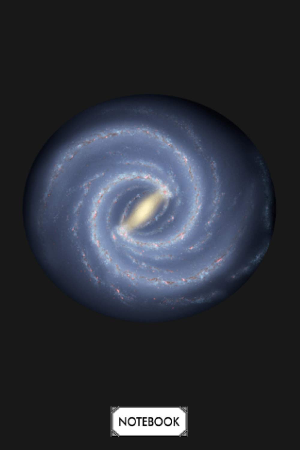 Milky Way Which Contains Solar System Space Geek Design Notebook: 6x9 120 Pages, Journal, Matte Finish Cover, Planner, Lined College Ruled Paper, Diary