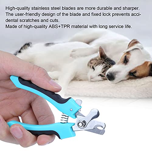 Greensen Cortauñas Profesional para Perros, Hojas de Acero Inoxidable con Seguro y Lima de Uñas, para Aseo de Mascotas Perros Grandes (Azul Ácido Talla Grande) - imagen 8