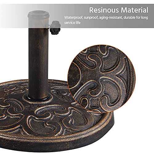 image for Yaheetech 22lbs Heavy Duty Round Antiqued Umbrella Base All Weather Um