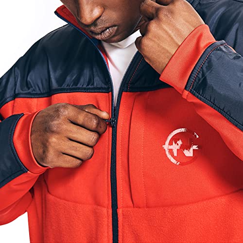 Image of Nautica Men's Competition Sustainably Crafted Full-zip Mixed-media Jacket