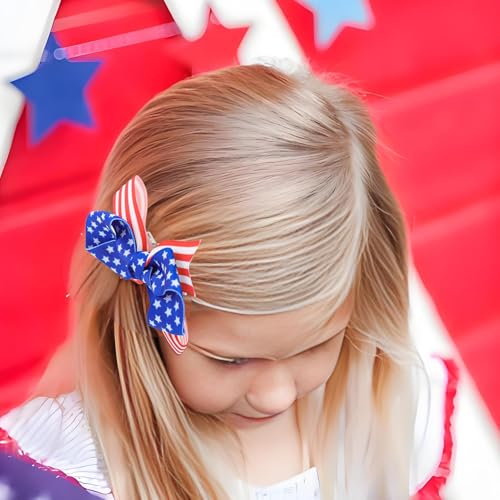 Pinzas de cabello con diseño bandera americana 2 piezas miniatura 3