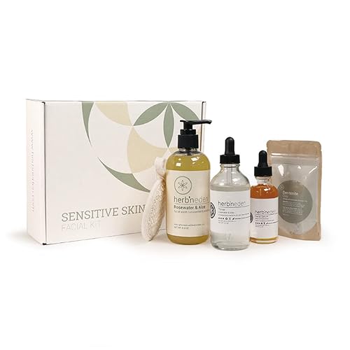 Miniatura 8 de Herb'N Eden Kit facial para piel seca  Limpiar, hidratar e hidratar  El juego de 5 productos incluye lavado, niebla, suero, mantequilla corporal,