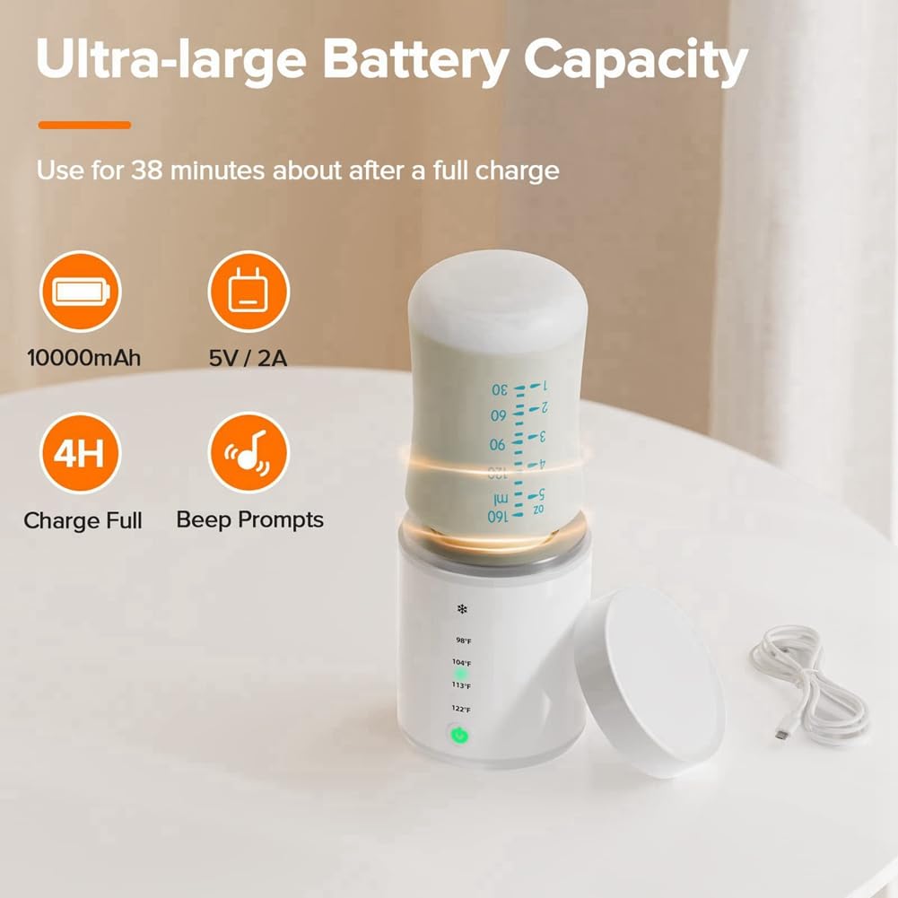 Chauffe-Biberon Électrique Intelligent et Portable, Chauffe-Biberon Multifonctionnel pour un Usage Quotidien