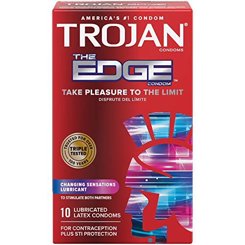 Trojan The Edge Premium Lubricated Condoms - 10 Count