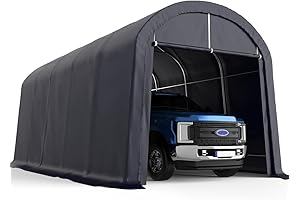 King Bird 12x20 Carport, Round Style Anti-Snow Car Canopy