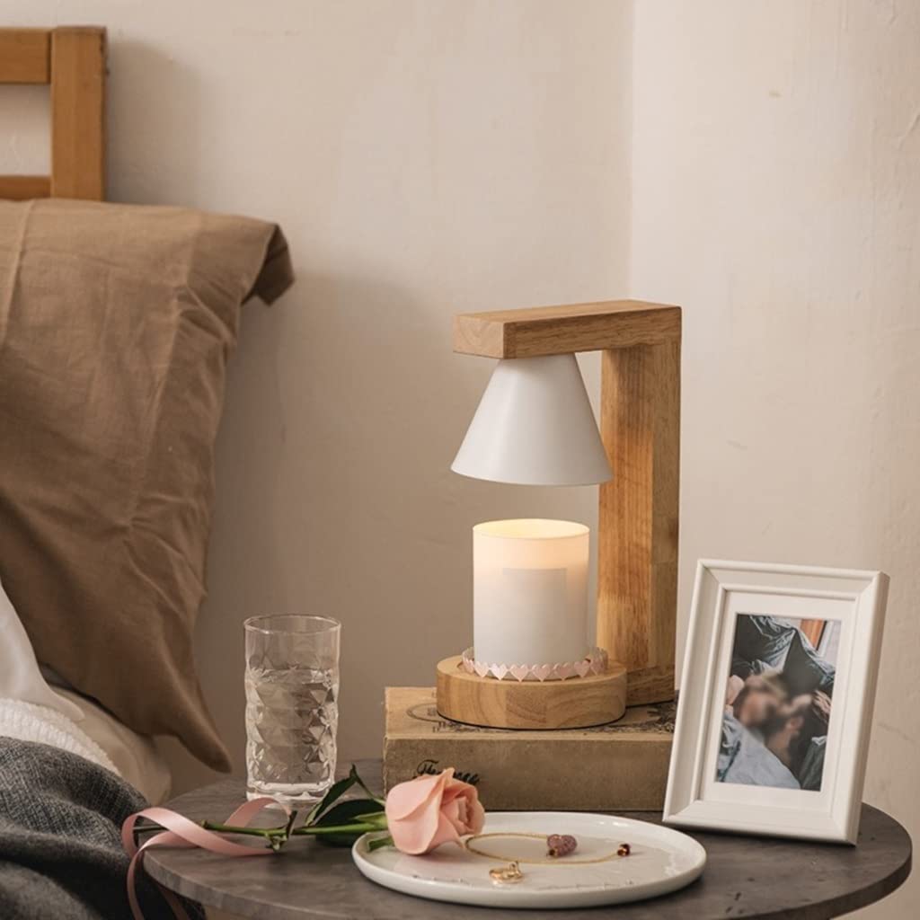 Świecę i świecę Lampa podgrzewająca do świec z timerem, elektryczna lampa podgrzewająca świece drewniane do aromatycznych świec zapachowych, podgrzewacz do świec z możliwością przyciemniania, palnik d