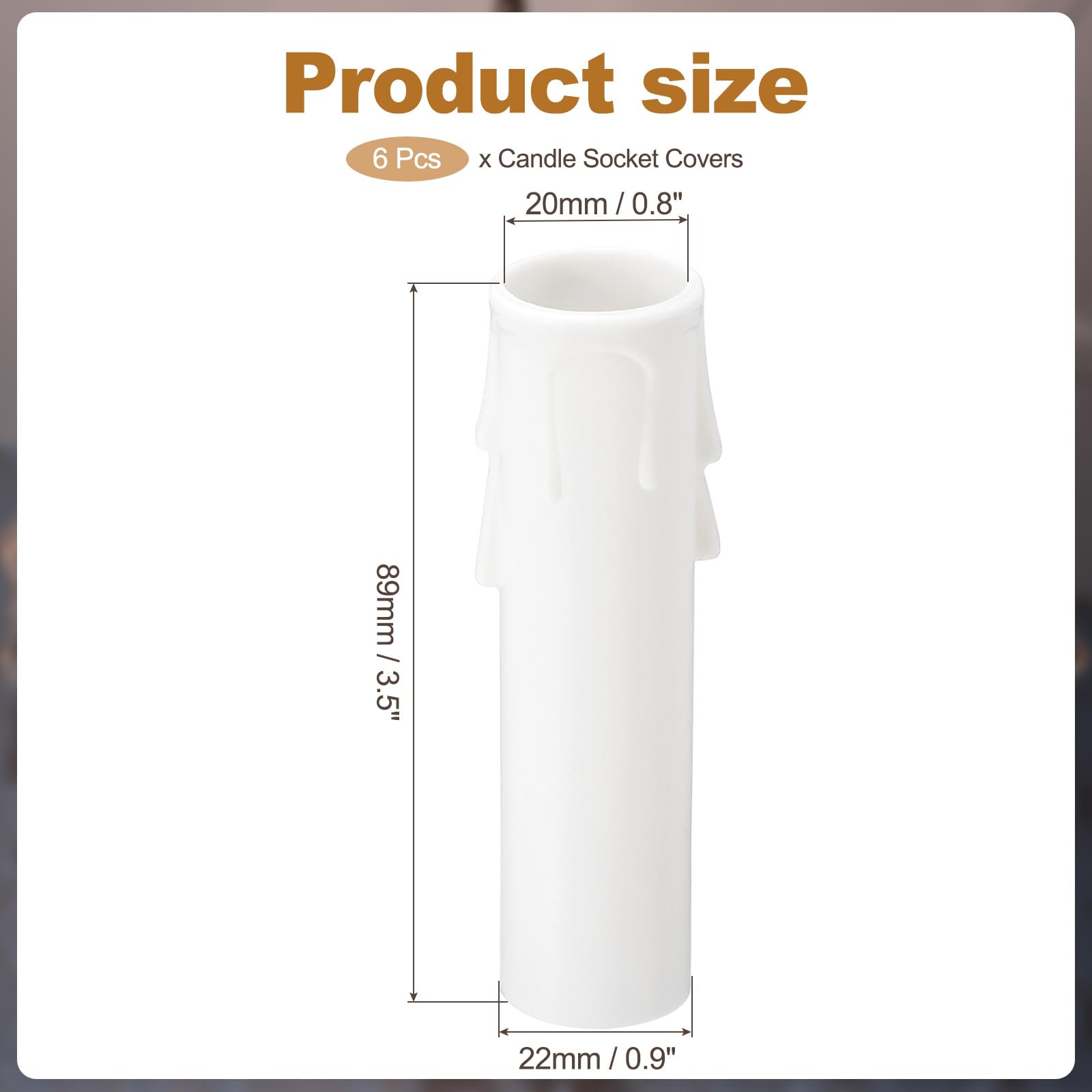PATIKIL 3.5 Inch Tall Candle Covers Sleeves - Image 2