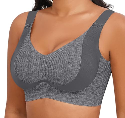 Xcutting Womens Seamless Wireless Supportive Bras Push Up Comfort Soft No Underwire Full Coverage...