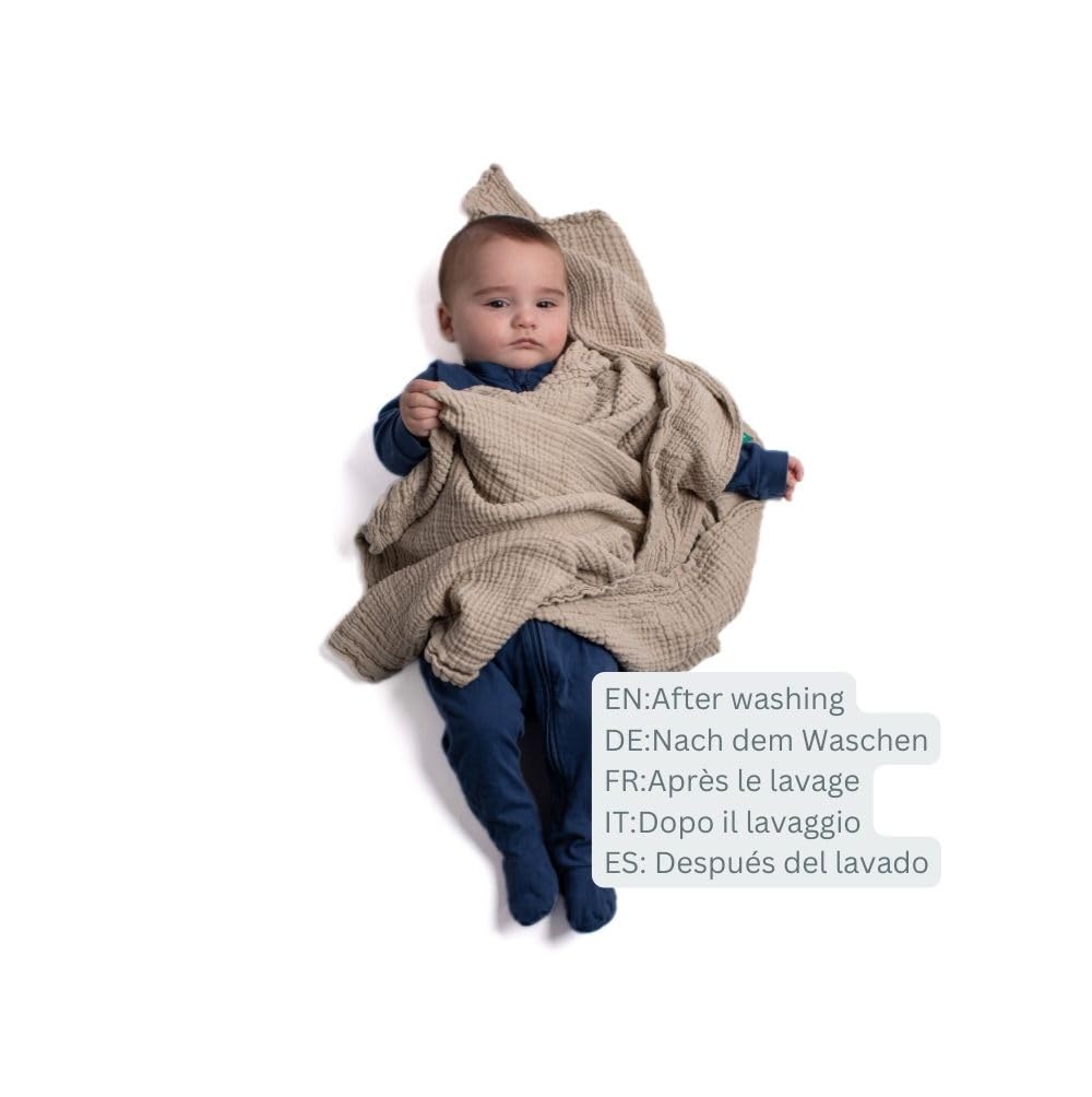 Urban Kanga Langes Bébé Mousseline 120x120 cm Pack de 2 | Certifié Oeko-Tex, doux et respirant