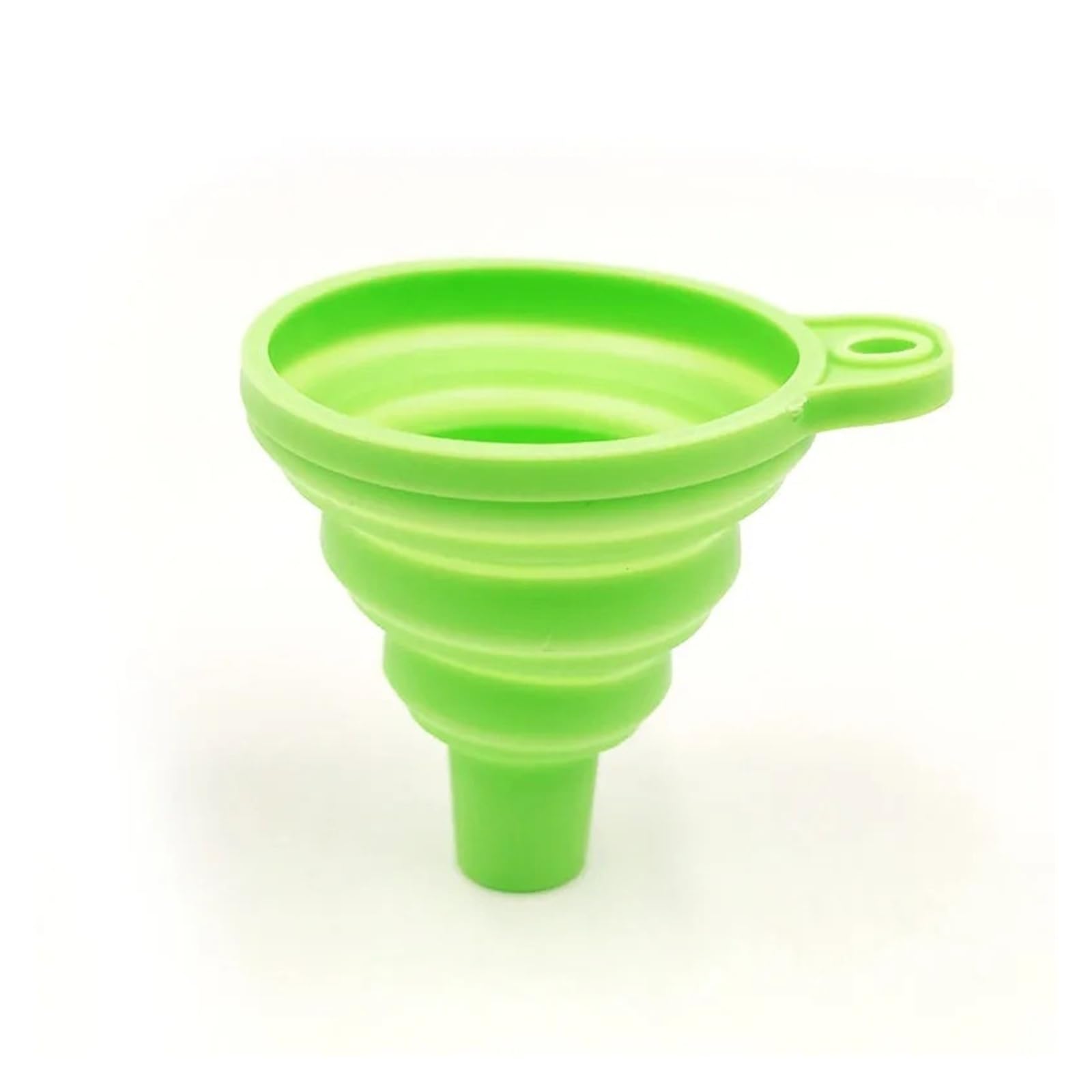 Embudo de silicona plegable para cambio de líquido de lavado de aceite de motor de coche | Pequeño verde