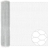 45 in X 100 ft Chicken Wire Fencing Metal Floral Chicken Wire Fence for Crafts 1 Inch Hexagonal Galvanized Poultry Wire Netting for Chicken Coop Barrier Rabbit Cage