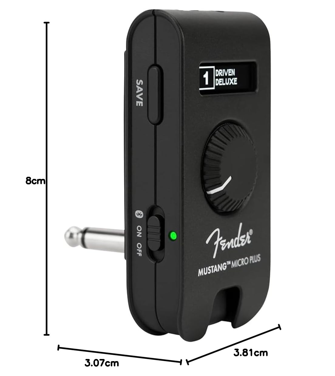 Fender Mustang Micro Plus Gitarrenverstärker, Ultimativer Persönlicher Kopfhörerverstärker mit 25 Verstärkermodellen, 25 Effekten, Bluetooth und 100 Presets, USB Wiederaufladbar