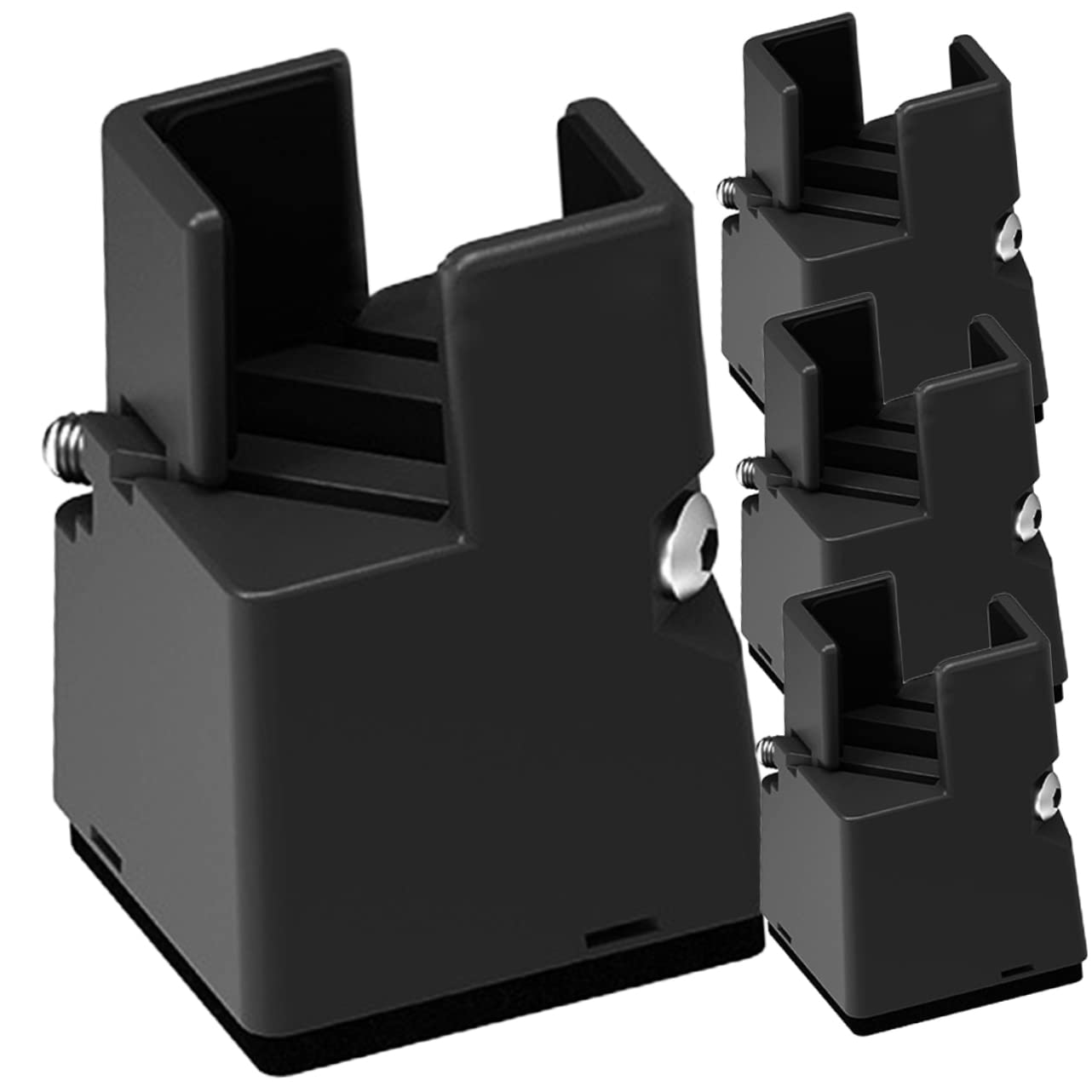 BESTYASH 4Pcs Adjustable Furniture Risers for Bed Sofa and Table Height Elevation and Wear Resistant Design for Ergonomic Support and Stability