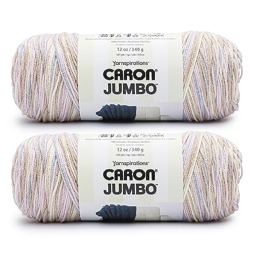 Image of Caron Jumbo Seashell Yarn - 2 Pack of 12oz /340g - Acrylic - #4 Worsted (Medium) - 595 Yards - Knitting & Crochet