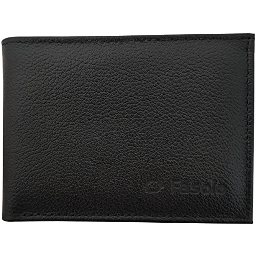 Carteira em Couro Masculina, Fasolo, Preto