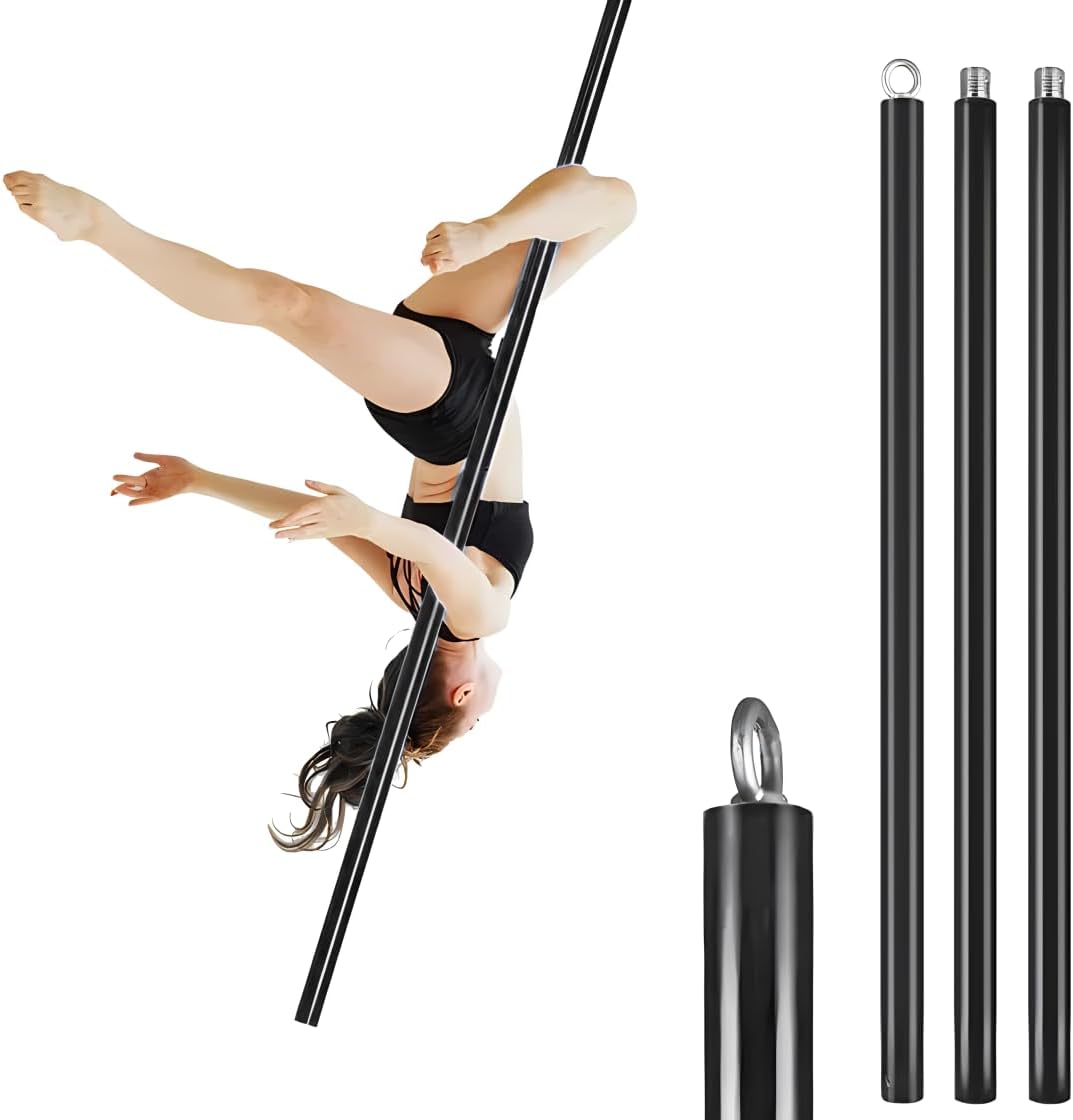 Dreamlin 9.8ft/3m Silicone Aerial Flying Dance Pole Portable Suspension Yoga Fitness Tube Hanging Rotary Silicone Steel Dancing Pole Gym Equipment for Home