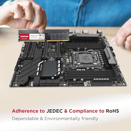 Image of 【DDR4 RAM】 Gigastone Desktop RAM 32GB DDR4 32GB DDR4-3200MHz PC4-25600 CL22 1.2V 288 Pin Unbuffered Non ECC UDIMM for PC Computer Desktop Memory Module (Desktop ONLY)