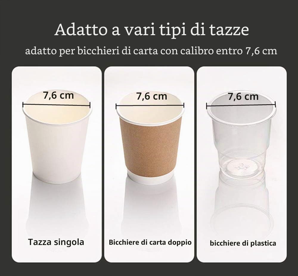 MH - Supporto per Bicchieri di Carta,Distributore di bicchieri monouso,Dispenser Bicchieri(nero)